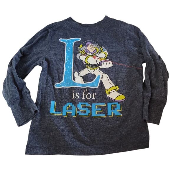 Buzz Lightyear Toy Story L is for Laser Disney Old Navy Collectible Tshirt SZ 2T - Picture 1 of 4